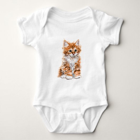 Niedlicher Cat Baby Bodysuit Strampler (Vorderseite)