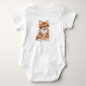 Niedlicher Cat Baby Bodysuit Strampler (Rückseite)