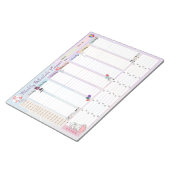 Niedlicher Cat Balloon Weekly Plan Planer Notizblock (angewinkelt)