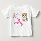Niedlicher Cat & Butterfly-Kleinkind-T - Shirt - P (Vorderseite)