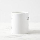 Niedlicher Cat Cartoon Black Winking Kitty Zeichne Kaffeetasse (Mittel)