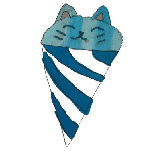 Niedlicher Cat Cartoon Blue Ice Creme Pappteller