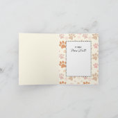 Niedlicher Cat Cartoon Funny Sprichwort Vielen Dan Karte (Innenseite)