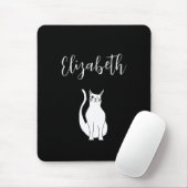 Niedlicher Cat Cartoon Hand Drawing Winking Kitty Mousepad (Mit Mouse)