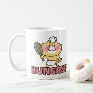 Niedlicher Cat Cartoon Koch Pink Funny Kids Party Kaffeetasse