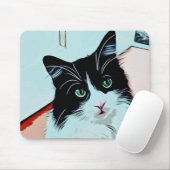 Niedlicher Cat Cartoon Pop Art Mousepad (Mit Mouse)