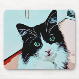 Niedlicher Cat Cartoon Pop Art Mousepad