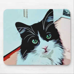 Niedlicher Cat Cartoon Pop Art Mousepad