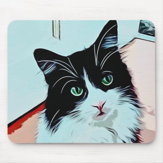 Niedlicher Cat Cartoon Pop Art Mousepad (Vorne)
