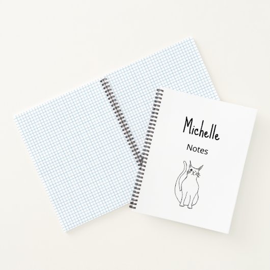 Niedlicher Cat Cartoon Zeichnend Illustration Notizblock (Innenseite)