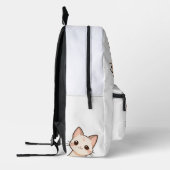 Niedlicher Cat Design-Backpack - Stilvoll und funk Bedruckter Rucksack (Links)