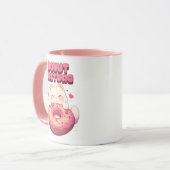 Niedlicher Cat Donut Tasse (Vorderseite Links)
