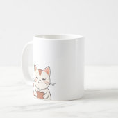 Niedlicher Cat Drink Kaffeekocher Tasse (Vorderseite Links)