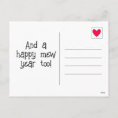 Niedlicher Cat Face Weihnachtsbaum Feiertagspostkarte (Rückseite)