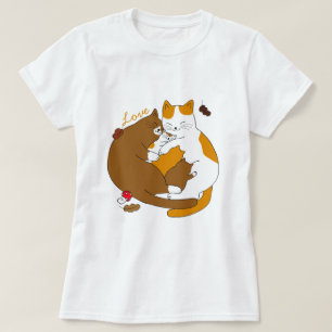 Niedlicher Cat Family T - Shirt