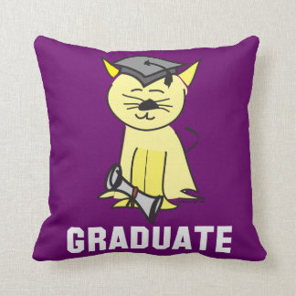 Niedlicher Cat Graduate Abschluss Kissen