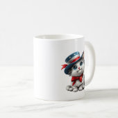 Niedlicher Cat Happy Amerikanische Unabhängigkeits Kaffeetasse (VorderseiteRechts)