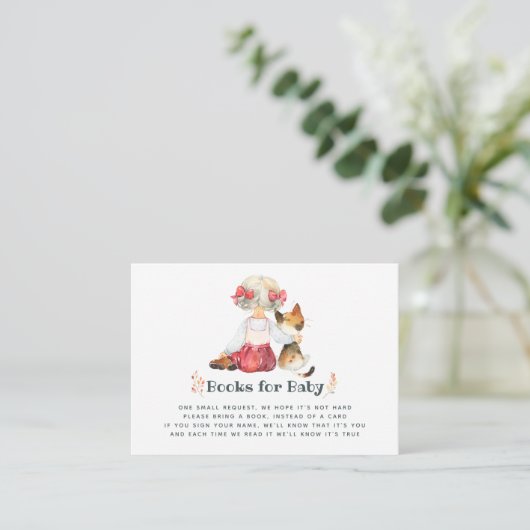 Niedlicher Cat Herbst - Fall Baby Showbucher anfor Begleitkarte (Stehend Vorderseite)