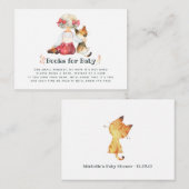 Niedlicher Cat Herbst - Fall Baby Showbucher anfor Begleitkarte (Vorne/Hinten)