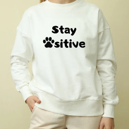Niedlicher Cat Hoodie - "Bleibe Pawsitiv"