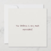 Niedlicher Cat Illustration Name Dankeschön Karte (Rückseite)