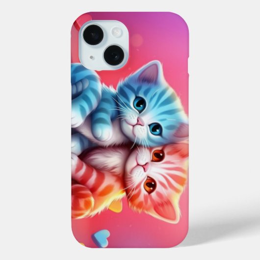 Niedlicher Cat iPhone Case - Adorable Feline Desig (Rückseite)
