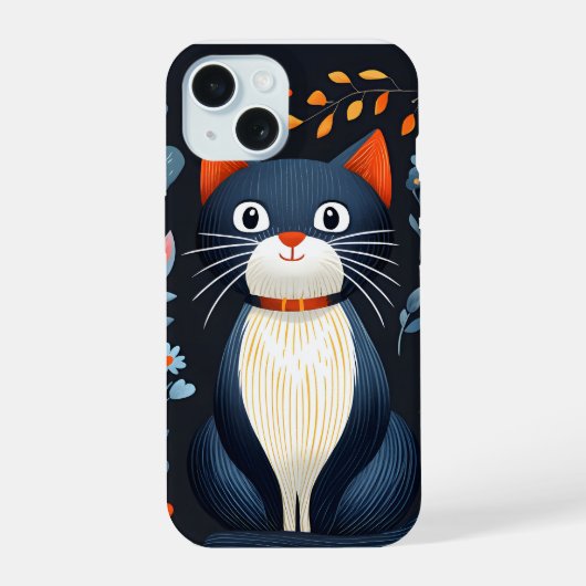 Niedlicher Cat iPhone Case iPhone 15 Hülle (Rückseite)