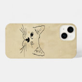 Niedlicher Cat Kitten Pet Animal Cartoon Grafik iPhone Hülle (Rückseite (Horizontal))