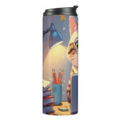 Niedlicher Cat Laptop Travel Mug - Smart On-the-Go Thermosbecher (Nach links gedreht)