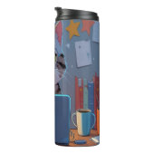 Niedlicher Cat Laptop Travel Mug - Smart On-the-Go Thermosbecher (Nach rechts gedreht)