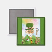 Niedlicher Cat Leprechaun St Paddy's Day Magnet (Vorderseite/Rückseite)