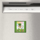 Niedlicher Cat Leprechaun St Paddy's Day Magnet (In Situ (Geschirrspüler))