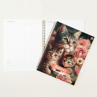 Niedlicher Cat Lover-Planner mit Mama Cat Planer
