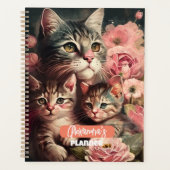Niedlicher Cat Lover-Planner mit Mama Cat Planer (Vorderseite)