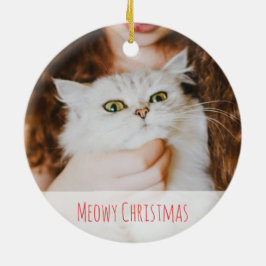 Niedlicher Cat Lover Winter Meowa Weihnachten Keramik Ornament