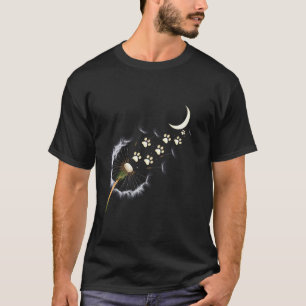 Niedlicher Cat Moonlight Dandelion Paw Design Furr T-Shirt