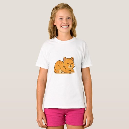 Niedlicher Cat Napkins T - Shirt (Vorne ganz)