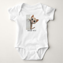 Niedlicher Cat Peeking Baby Bodysuit mit benutzerd