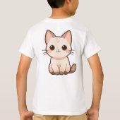 Niedlicher Cat Print T - Shirt für Katzen-Liebhabe (Rückseite)