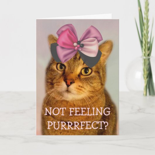 Niedlicher Cat Pub Joke wird gut Karte (Vorderseite)