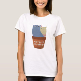 Niedlicher Cat Pun: Purfect Together T - Shirt