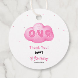 Niedlicher Cat Schriftart Wasserfarbe Rosa Wolke 1 Geschenkanhänger