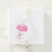 Niedlicher Cat Schriftart Wasserfarbe Rosa Wolke 1 Geschenkanhänger (Beispiel)