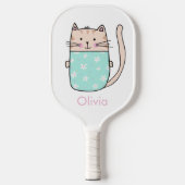 Niedlicher Cat Spaß Pickleball Schläger (Vorderseite)