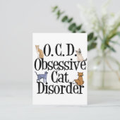 Niedlicher Cat Spaß Postkarte (Stehend Vorderseite)