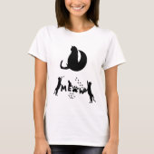 Niedlicher Cat T - Shirt: Kitty Liebe und Meow m T-Shirt (Vorderseite)