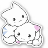 Niedlicher Cat Vinyl Sticker für Wasserflasche ode (Vorderseite)