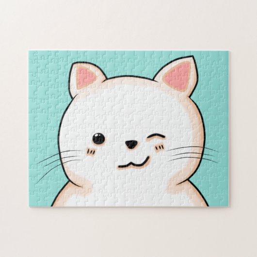 NIEDLICHER CAT WINKING JIGSAW PUZZLE (Horizontal)