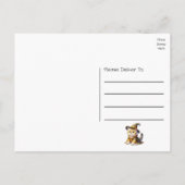 Niedlicher Cat Wizard Liebe Hallo Denken Sie an Si Postkarte (Rückseite)
