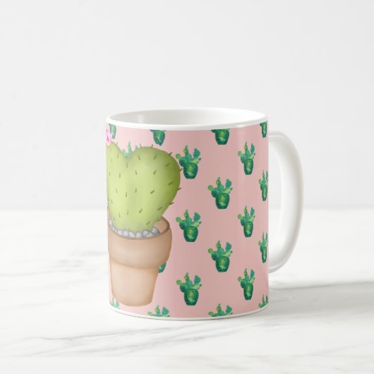Niedlicher Catcus Kaffeetasse (VorderseiteRechts)